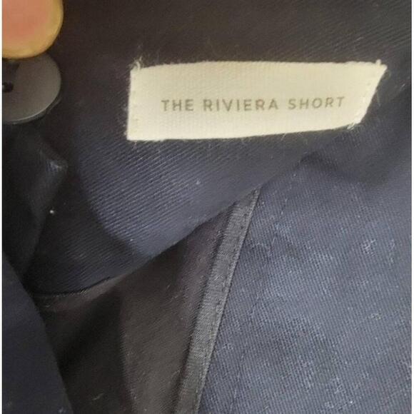 LOFT Blue White Embroidered Bermudas Shorts Side Pockets Size 2 - Picture 5 of 9